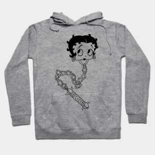 Betty Boom by Grip Grand Betty Boop Tattoo American Traditional Style Mace Hoodie